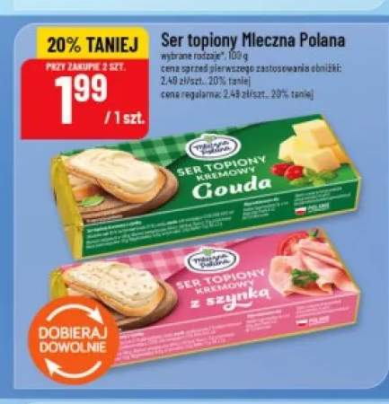 Ser topiony kremowy Gouda Mleczna Polana +1 wariant