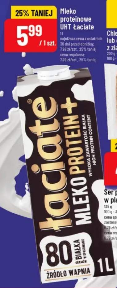 Mleko proteinowe UHT Łaciate