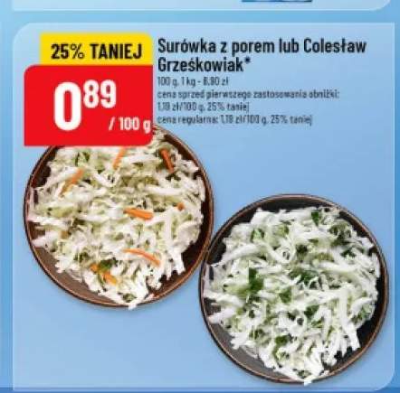 Surówka z porem Grześkowiak +1 wariant