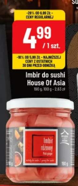 Imbir do sushi różowy House Of Asia