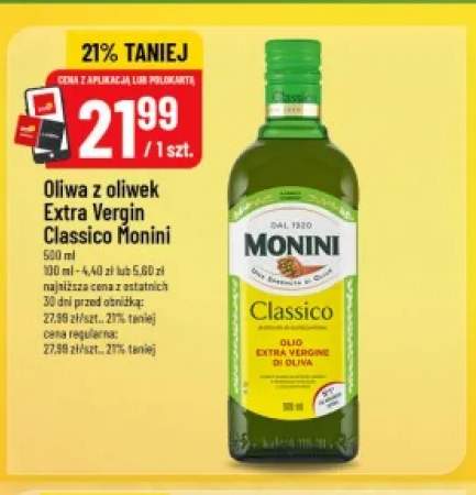 Oliwa z oliwek Extra Vergin Classico Monini