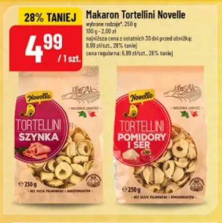 Makaron Tortellini z szynką Novelle +1 wariant
