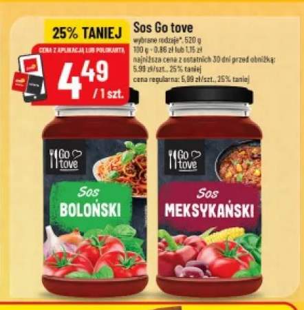 Sos boloński Go tove +1 wariant