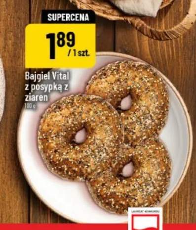 Bajgiel Vital z posypką z ziaren
