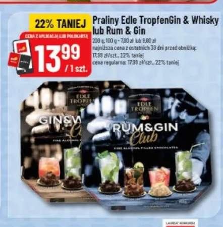 Praliny Edle Tropfen in Gin & Whisky +1 wariant