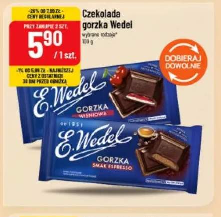 Czekolada gorzka E.Wedel Wiśniowa +1 wariant