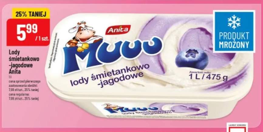 Lody śmietankowo-jagodowe Anita Muuu