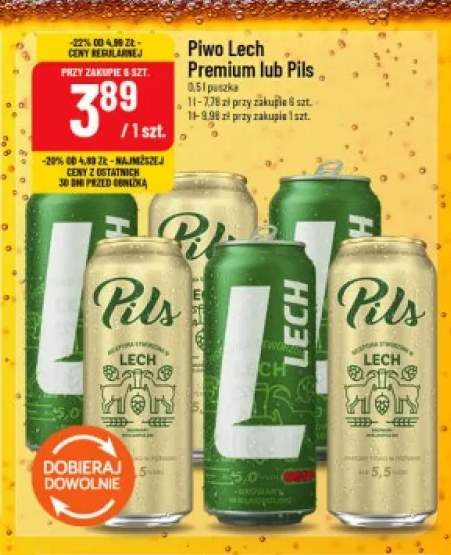 Piwo Lech Premium +1 wariant