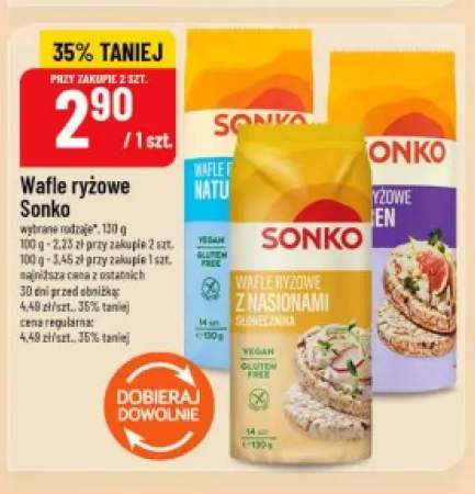 Wafle ryżowe naturalne Sonko +2 warianty