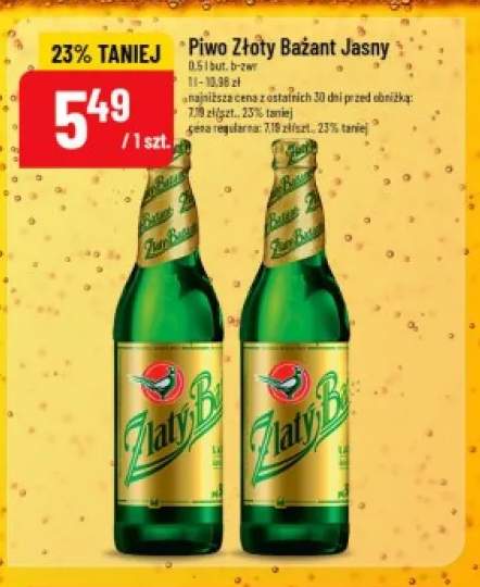 Piwo Złoty Bażant Jasny