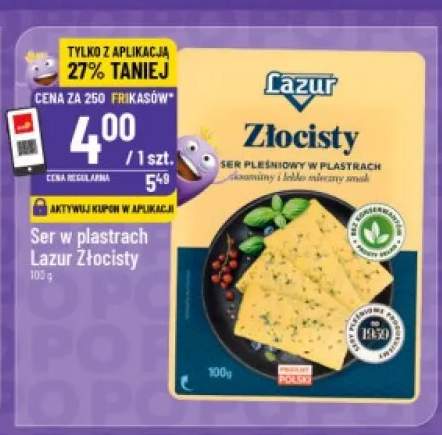 Ser pleśniowy w plastrach Lazur Złocisty