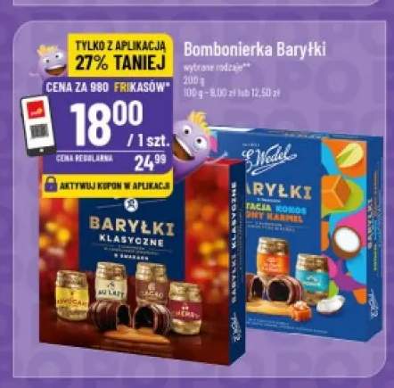 Bombonierka Baryłki Klasyczne E.Wedel +1 wariant