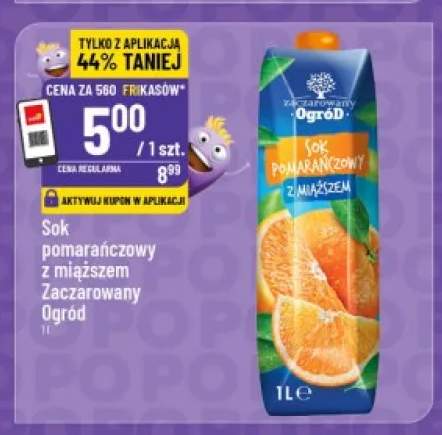 Sok pomarańczowy z miąższem Zaczarowany Ogród