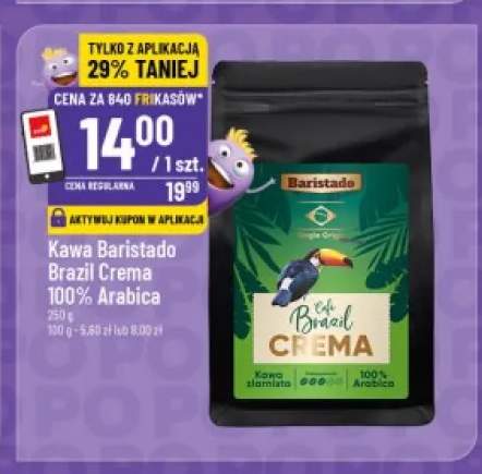Kawa ziarnista Baristado Brazil Crema 100% Arabica