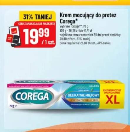 Krem mocujący do protez Corega Delikatnie Miętowy