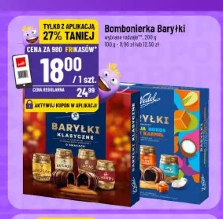 Bombonierka Baryłki o smakach Wedel +1 wariant