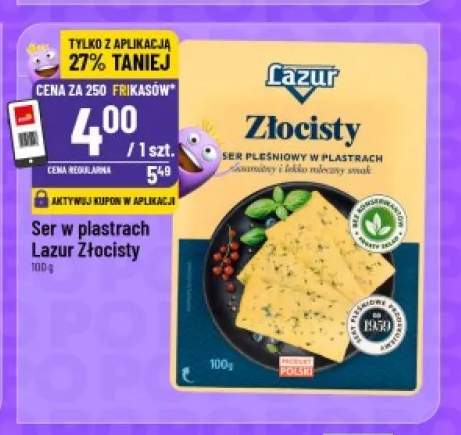 Ser w plastrach Lazur Złocisty