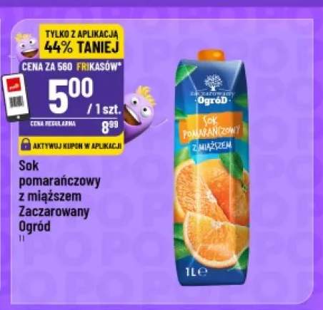 Sok pomarańczowy z miąższem Zaczarowany Ogród
