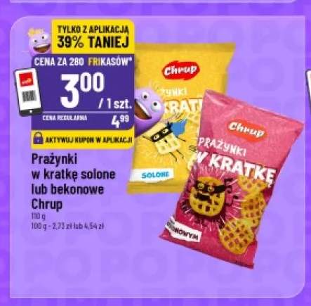 Prażynki w kratkę solone Chrup +1 wariant