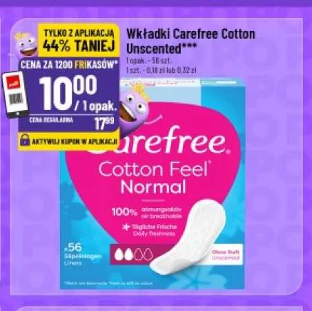 Wkładki higieniczne Carefree Cotton Unscented