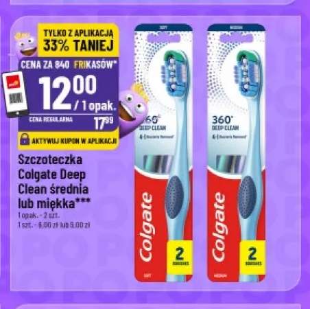 Szczoteczka do zębów Colgate Deep Clean średnia +1 wariant
