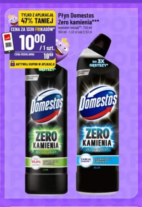 Płyn do WC Domestos Zero Kamienia Lime +1 wariant