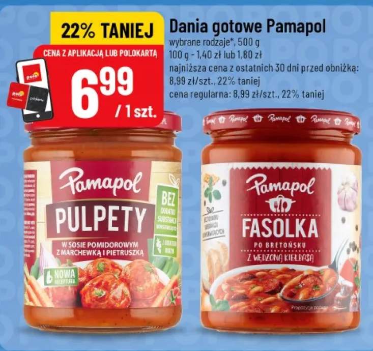 Pulpety w sosie pomidorowym z marchewką i pietruszką Pamapol +1 wariant