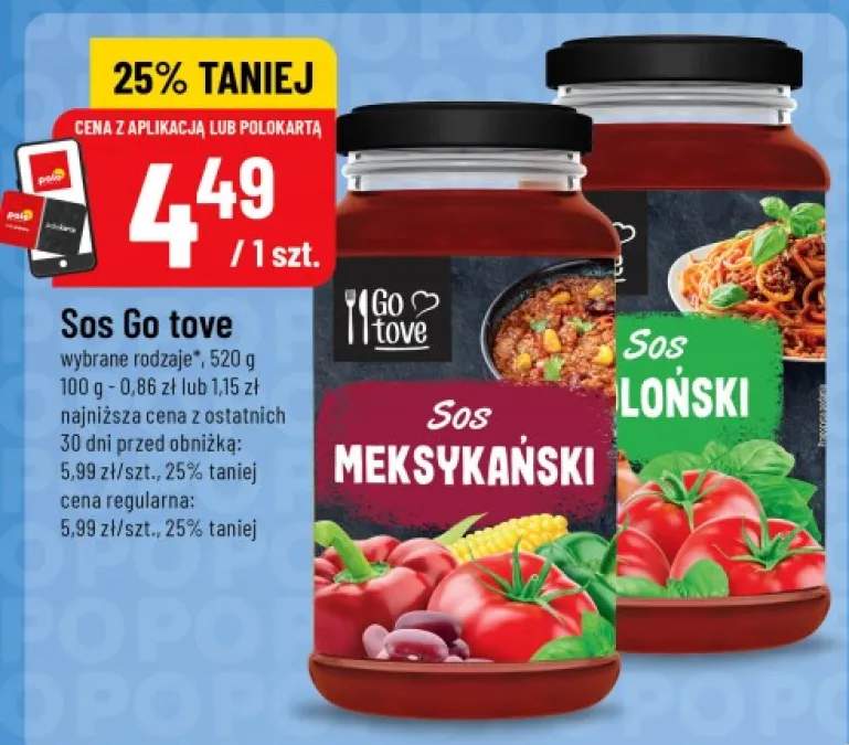 Sos meksykański Go tove +1 wariant
