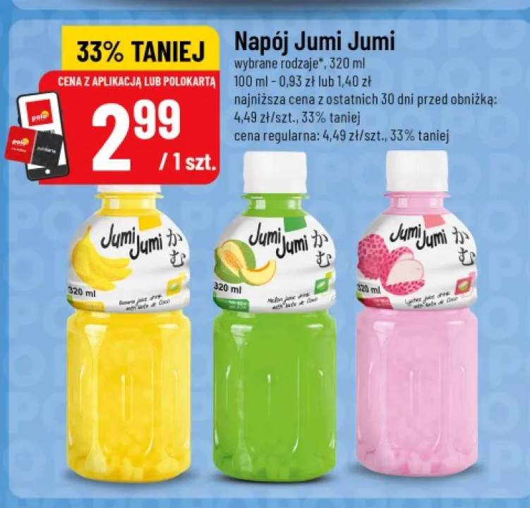 Napój Jumi Jumi bananowy +2 warianty