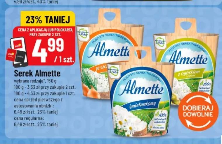 Serek Almette ze szczypiorkiem +2 warianty
