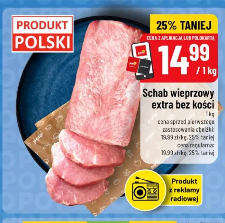 Schab wieprzowy extra bez kości polski