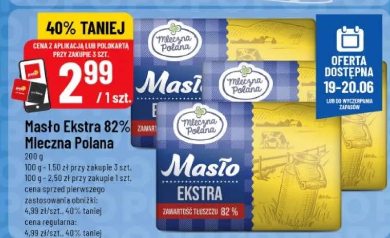 Masło Ekstra 82% Mleczna Polana