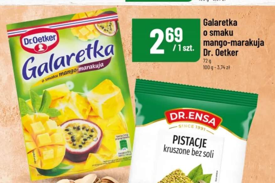 Galaretka o smaku mango-marakuja Dr. Oetker