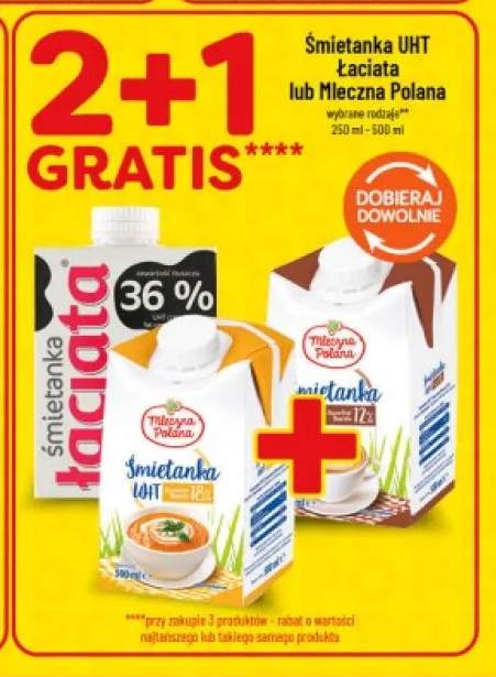 Śmietanka UHT Łaciate 36% +2 warianty