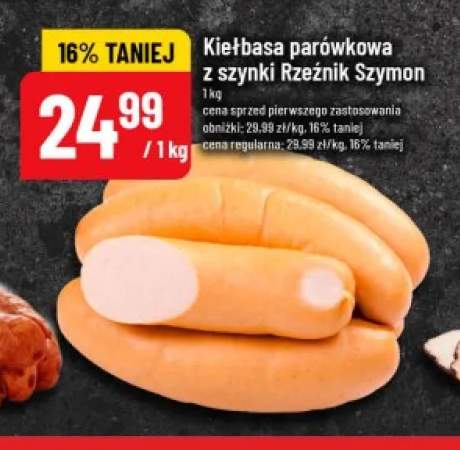 Kiełbasa parówkowa z szynki Rzeźnik Szymon