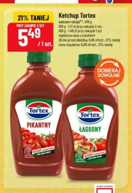 Ketchup pikantny Tortex +1 wariant