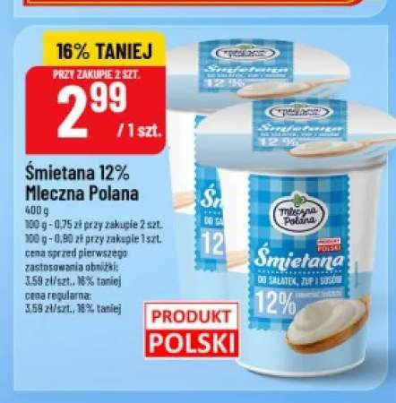 Śmietana 12% Mleczna Polana