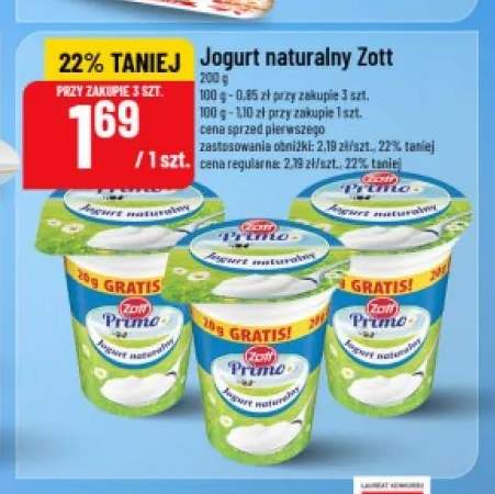 Jogurt naturalny Zott Primo