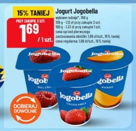 Jogurt Zott Jogobella Truskawka +3 warianty