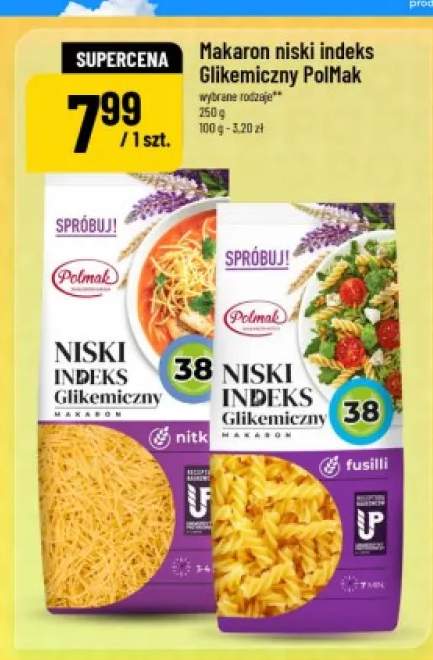 Makaron niski indeks Glikemiczny nitki PolMak +1 wariant