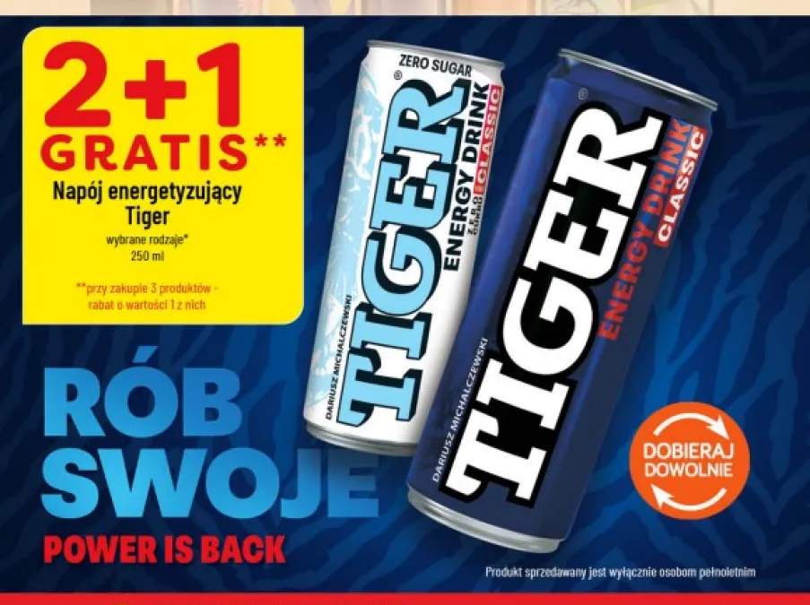 Napój energetyzujący Tiger Classic +1 wariant