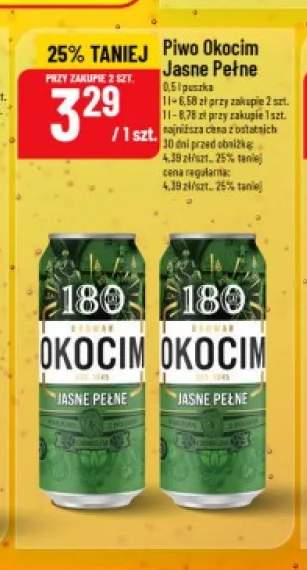 Piwo Okocim Jasne Pełne
