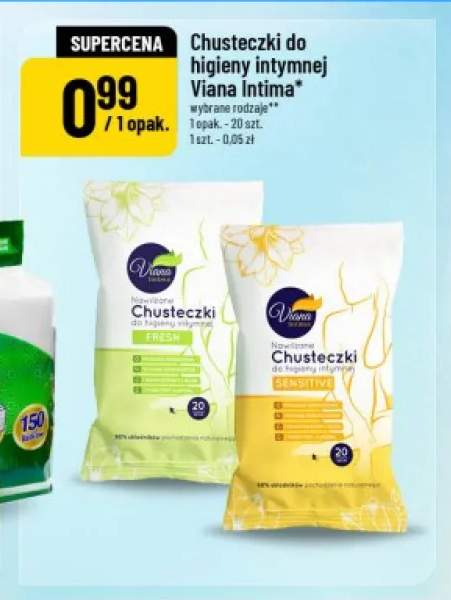 Chusteczki do higieny intymnej Viana Intima Fresh +1 wariant