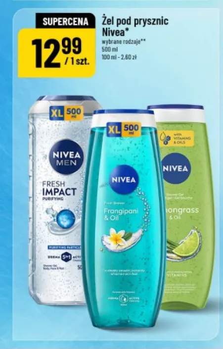 Żel pod prysznic Nivea Men Fresh Impact +2 warianty