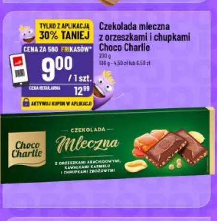 Czekolada mleczna z orzeszkami i chrupkami Choco Charlie