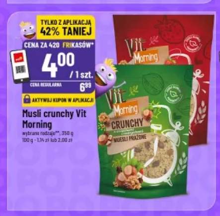 Musli crunchy Vit Morning z orzechami i rodzynkami +1 wariant