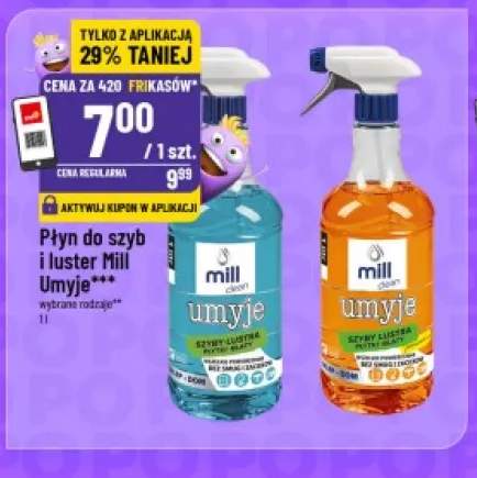 Płyn do szyb i luster Mill Clean Umyje niebieski +1 wariant