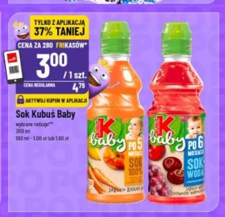 Sok Kubuś Baby jabłko banan +1 wariant