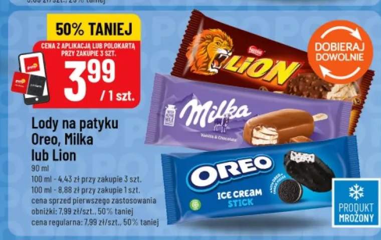 Lody na patyku Milka +2 warianty