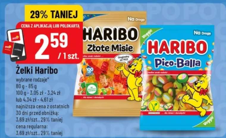 Żelki Haribo Złote Misie +1 wariant